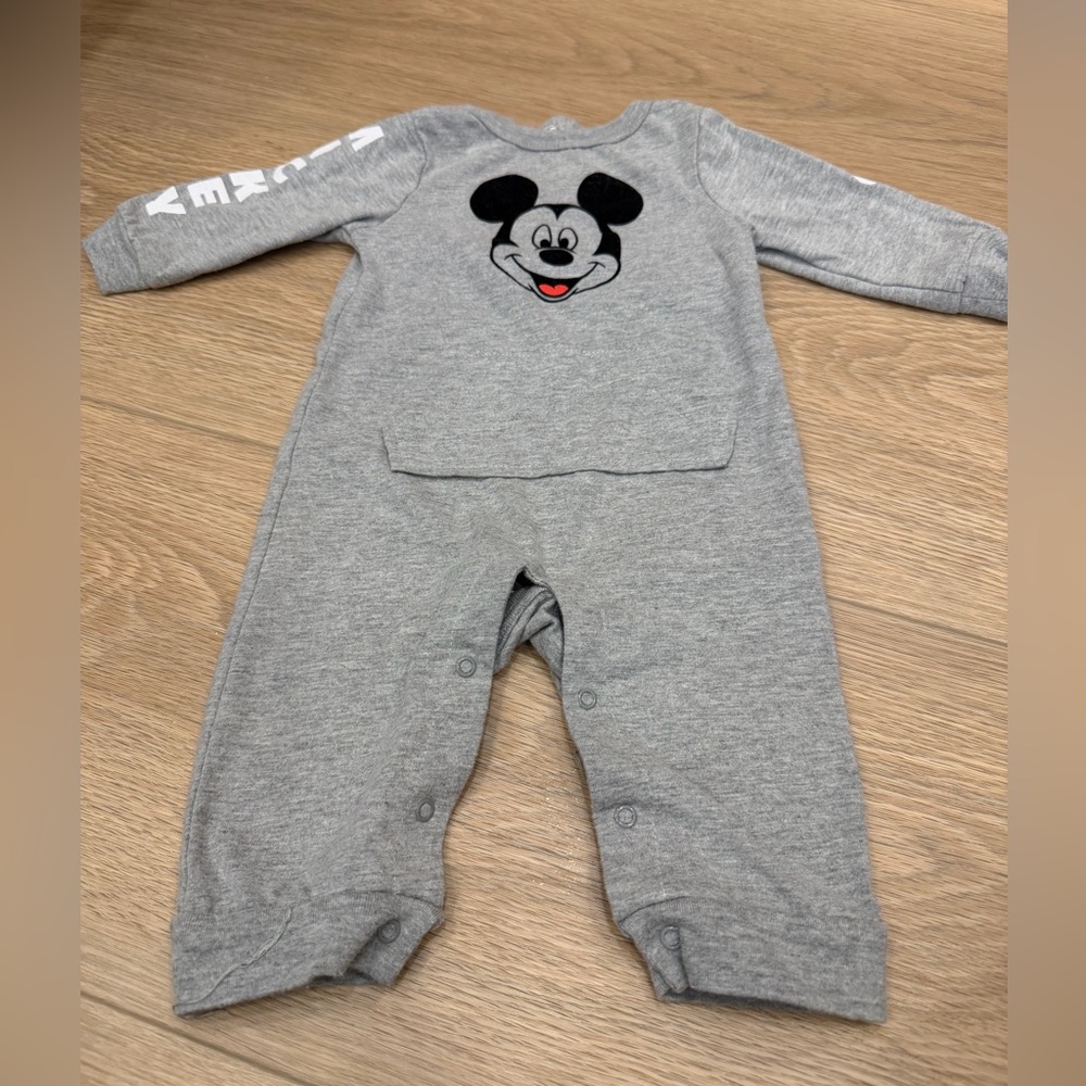 Disney Gray Mickey Mouse Onesie